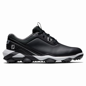 FootJoy Men's Tour Alpha Cleated Laced Golf Shoe - Black/White/Silver Men's shoes from other brands
