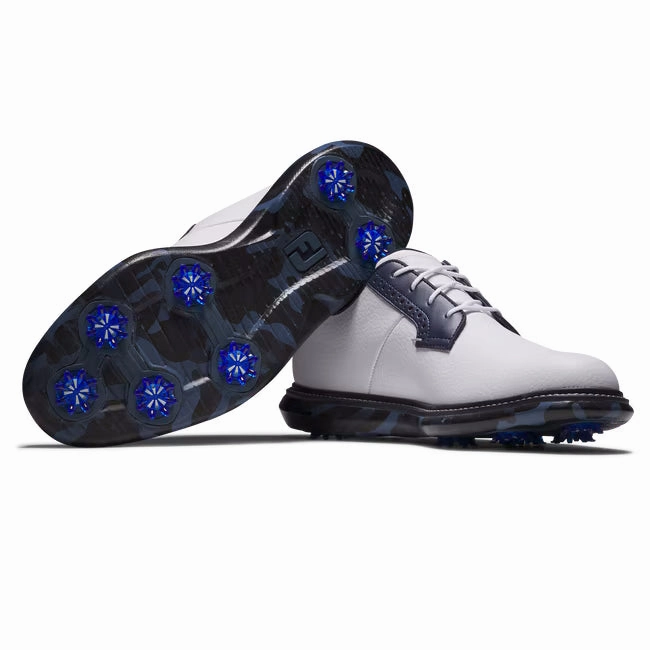 FootJoy Men's Traditions Golf Shoe - 57956 White/Navy Camo Men's Shoes from Other Brands