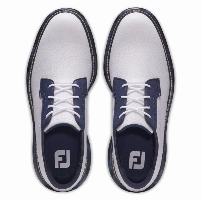 FootJoy Men's Traditions Golf Shoe - 57956 White/Navy Camo Men's Shoes from Other Brands