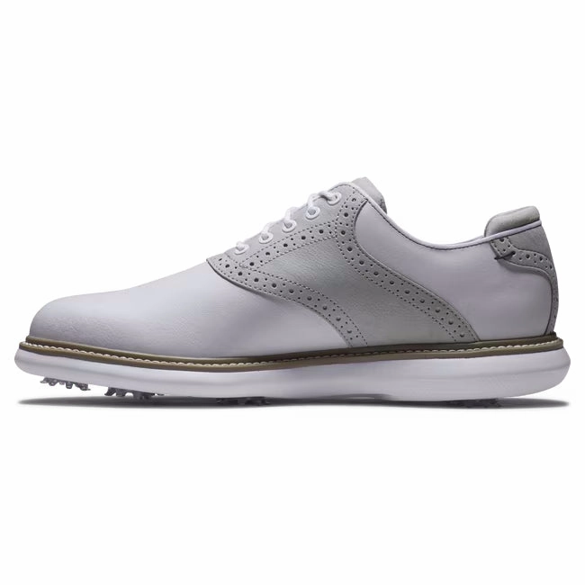 FootJoy Men's Traditions Golf Shoe - 57957 White/Grey/Tan Men's Shoes from Other Brands