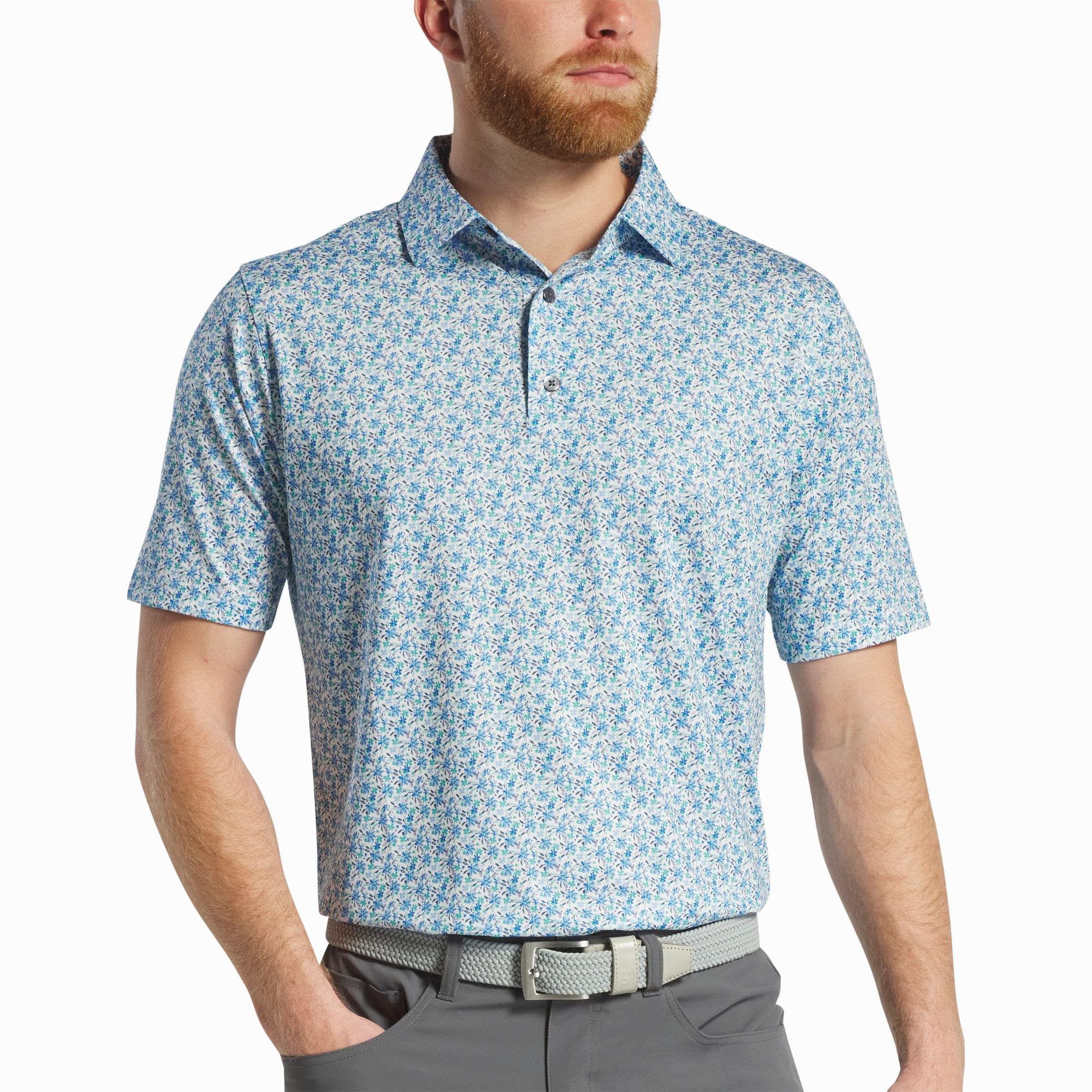 FootJoy Mens All Over Floral Polo FootJoy Men's Clothing
