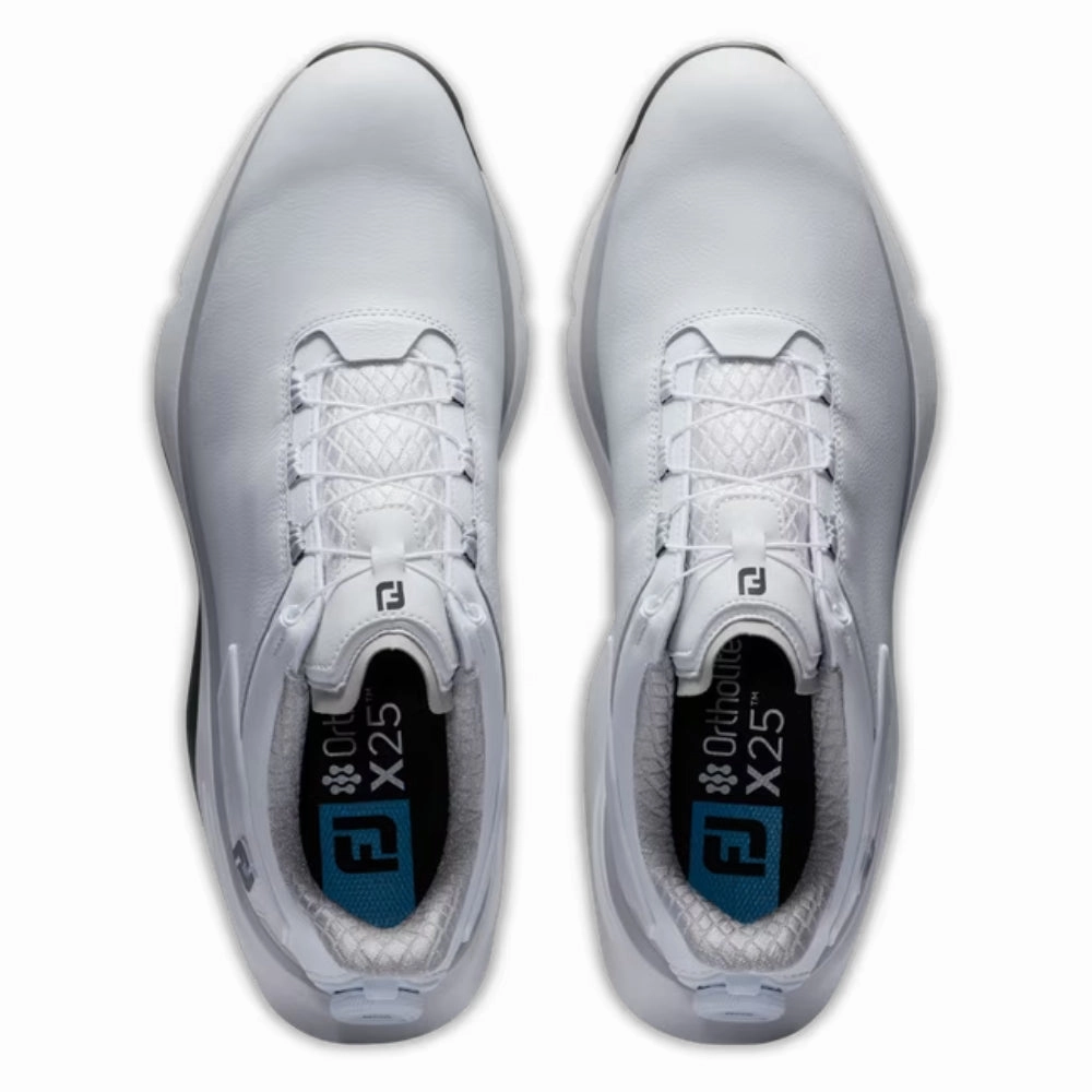 FootJoy Mens Pro/SLX BOA Spikeless Golf Shoes - White/White/Gray Men's Shoes from Other Brands