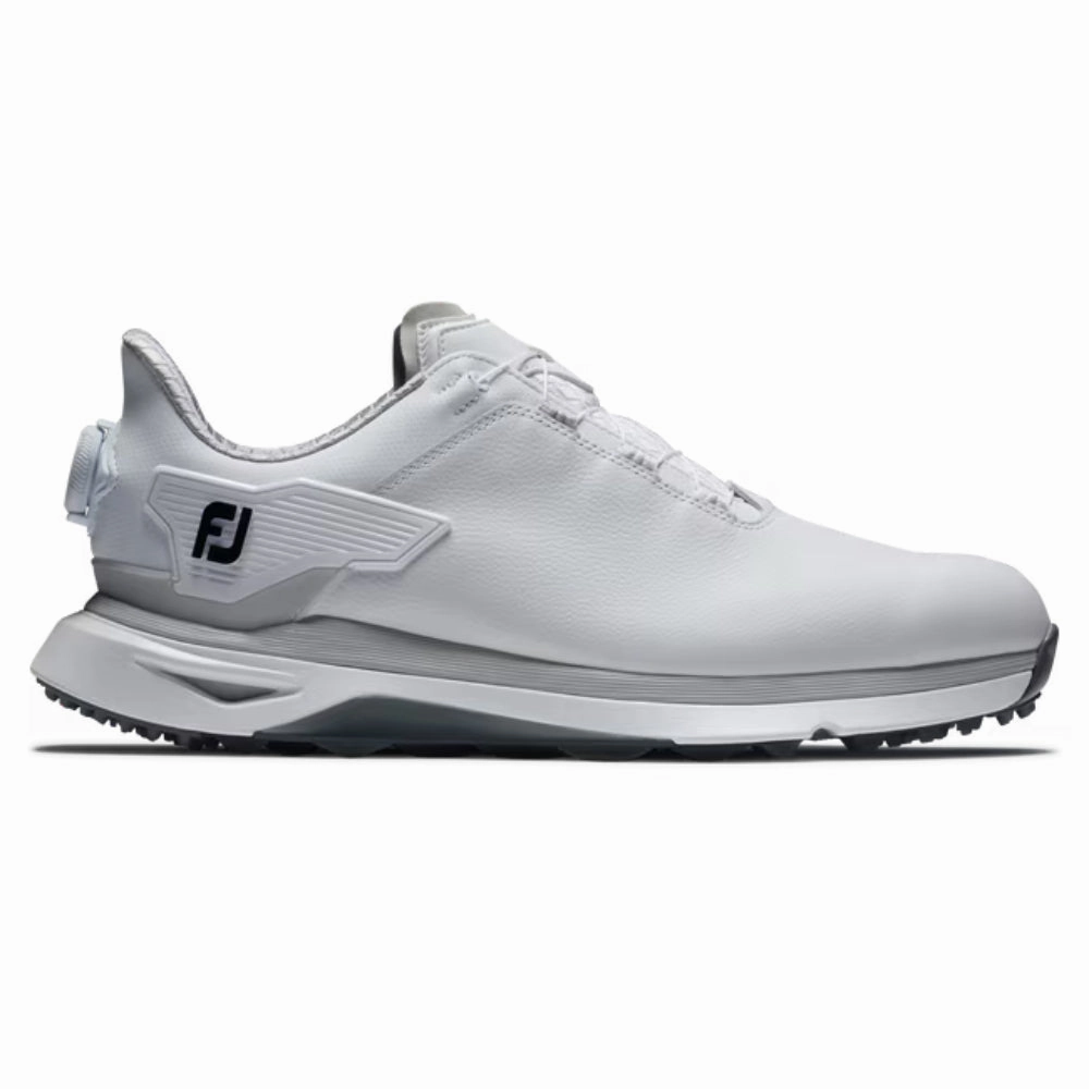 FootJoy Mens Pro/SLX BOA Spikeless Golf Shoes - White/White/Gray Men's Shoes from Other Brands