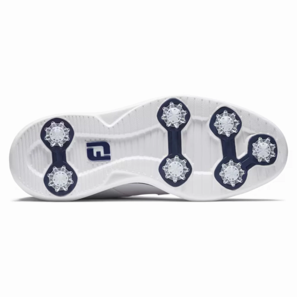 FootJoy Mens Traditions Blucher Cleated Golf Shoes - White/White/Navy Men's Shoes from Other Brands