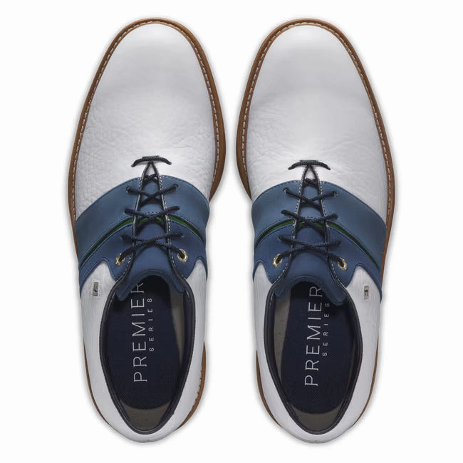 Footjoy Premiere Series - Packard LX Golf Shoes - White/Navy/Green FootJoy Men's Clothing