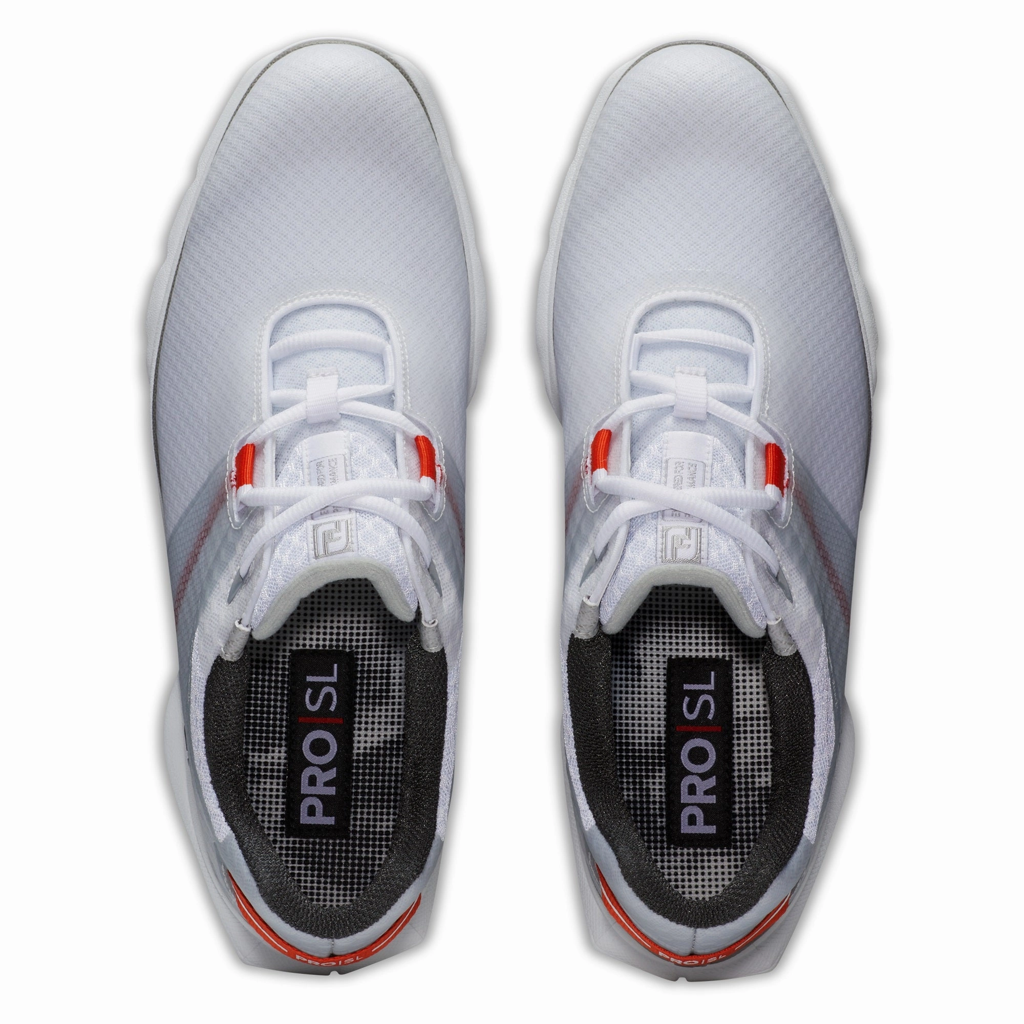 FootJoy Pro|SL Sport Golf Shoes 53853 White/Orange (Previous Season Style) Men's Shoes from Other Brands