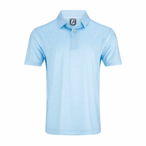 FootJoy Scottish Town Print - Lake Blue / White FootJoy men's golfwear and polos