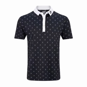 FootJoy Stretch Pique Golf Print Polo FootJoy men's golfwear and polos