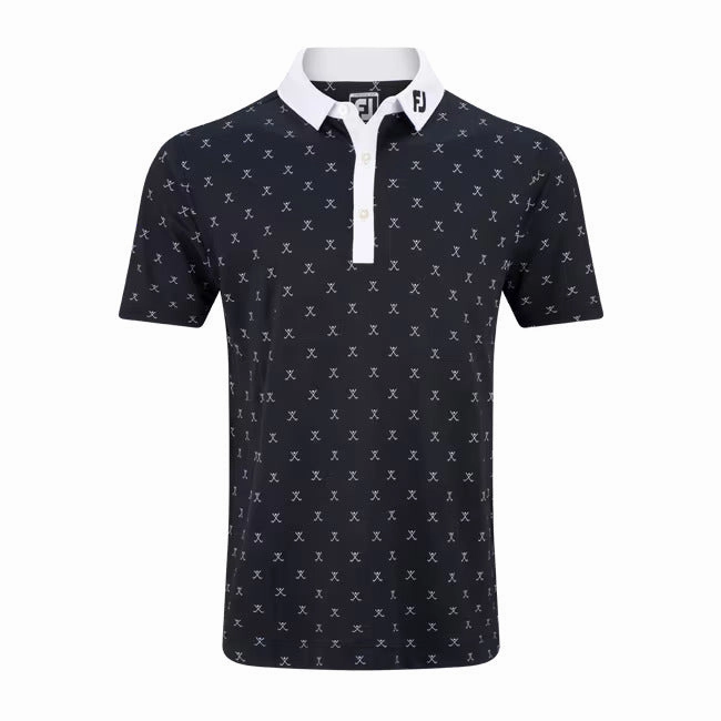 FootJoy Stretch Pique Golf Print Polo FootJoy men's golfwear and polos
