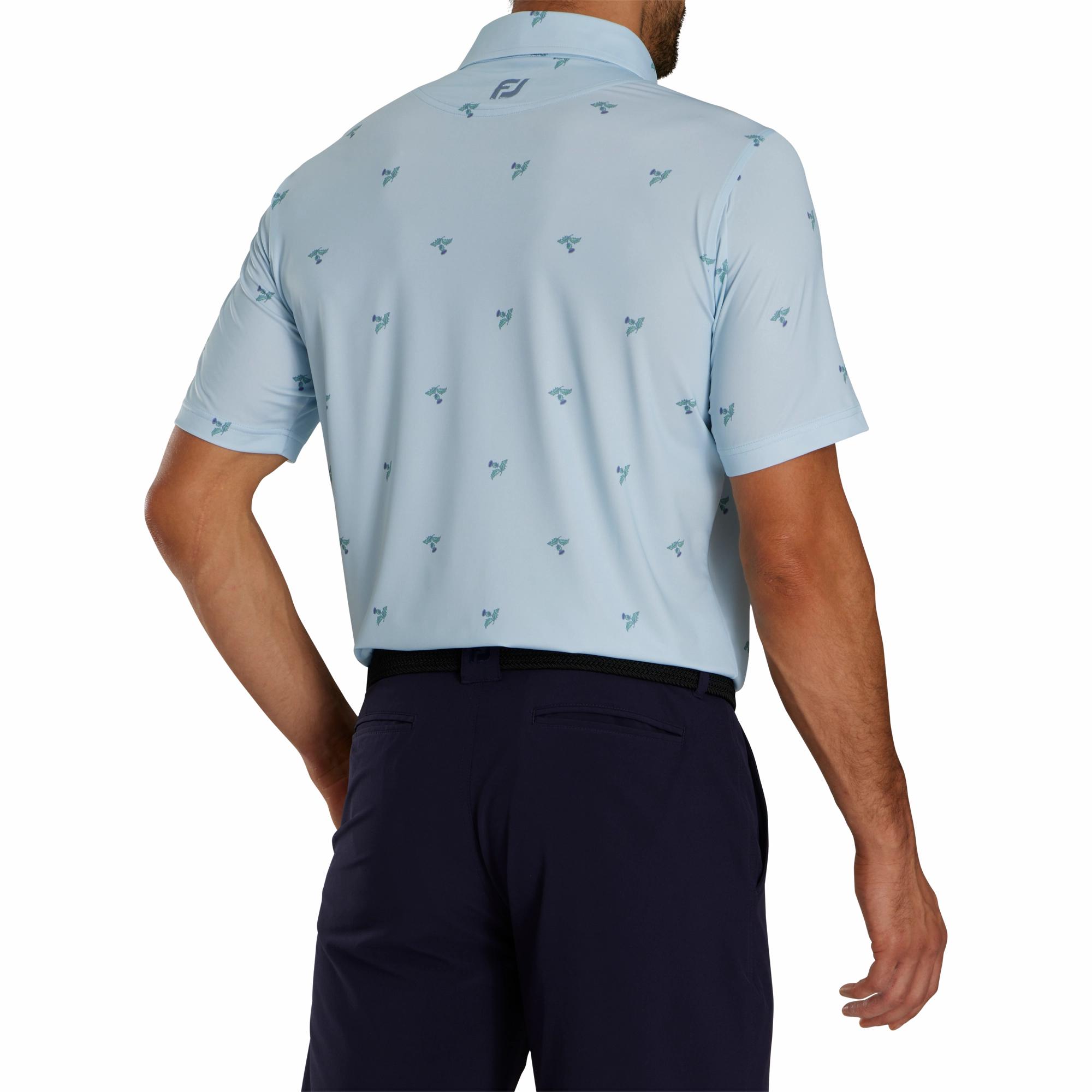 FootJoy Thistle Print Lisle Polo - Mist FootJoy Men's Clothing