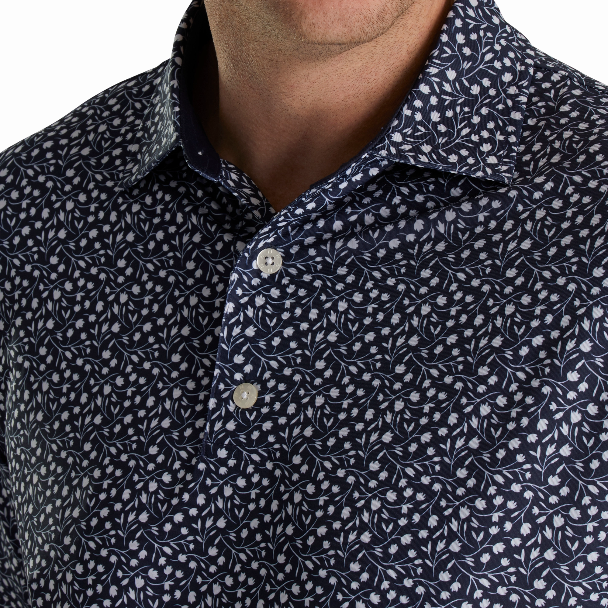 FootJoy Tossed Tulips Lisle Polo FootJoy Men's Clothing