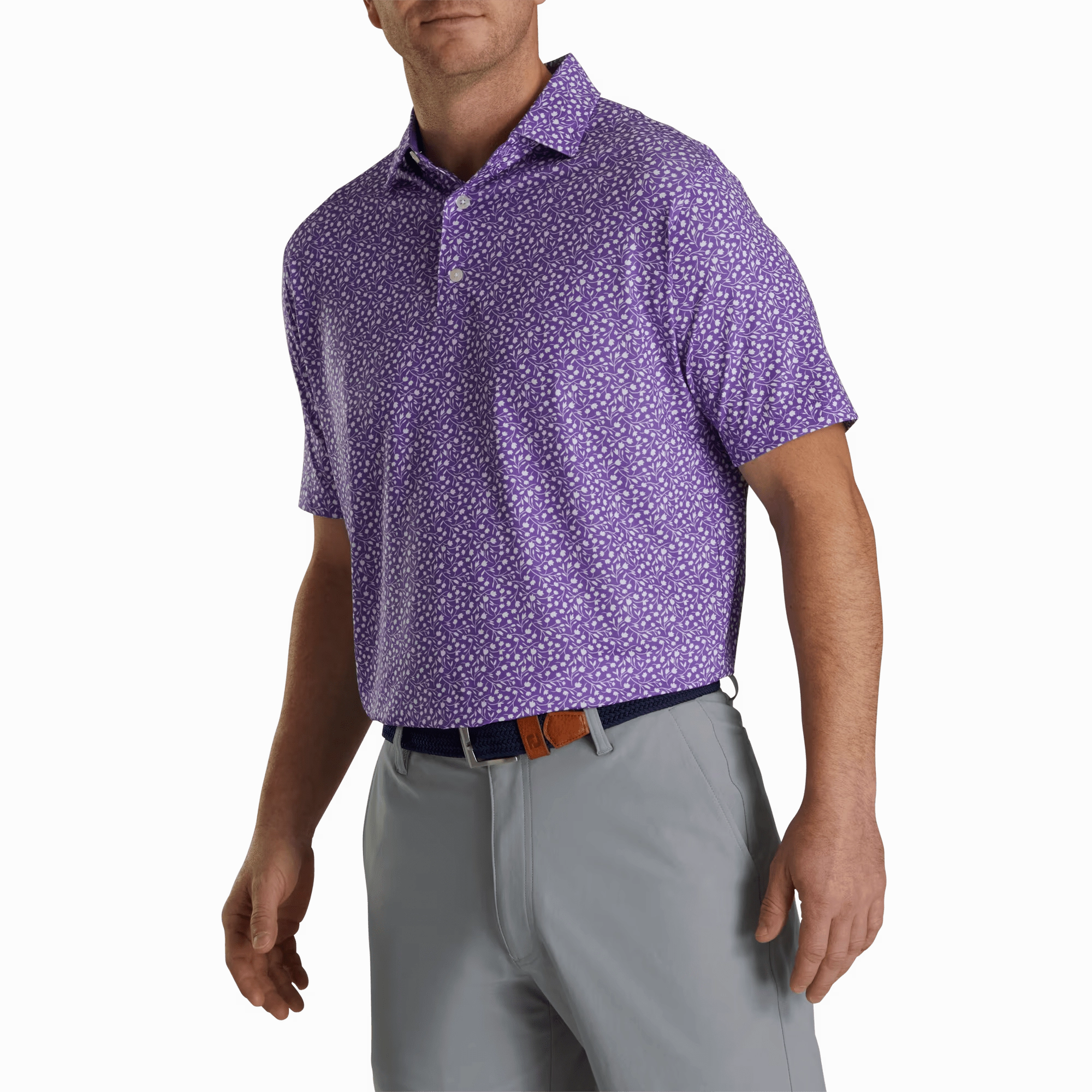 FootJoy Tossed Tulips Lisle Polo FootJoy Men's Clothing