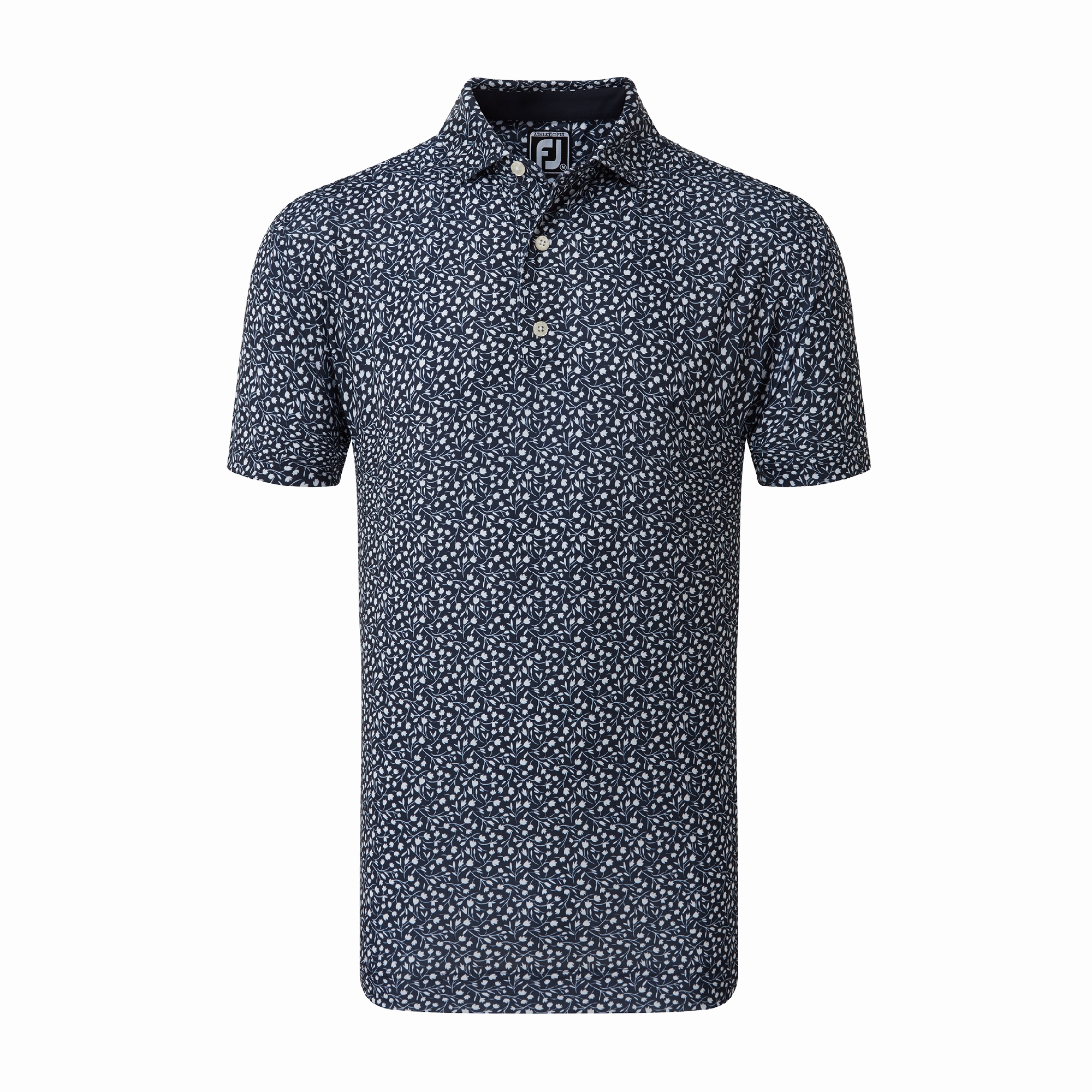FootJoy Tossed Tulips Lisle Polo FootJoy men's golfwear and polos