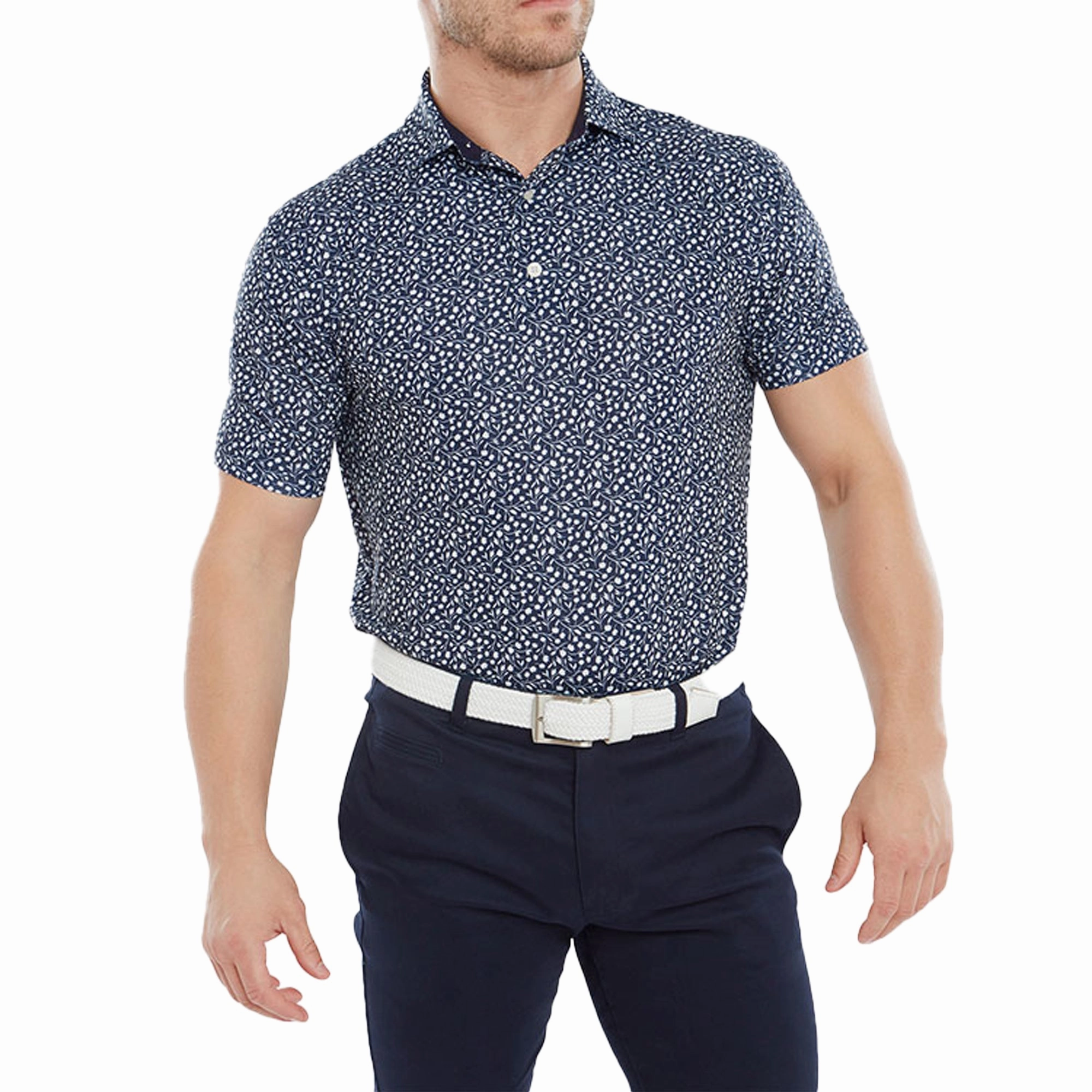 FootJoy Tossed Tulips Lisle Polo FootJoy Men's Clothing