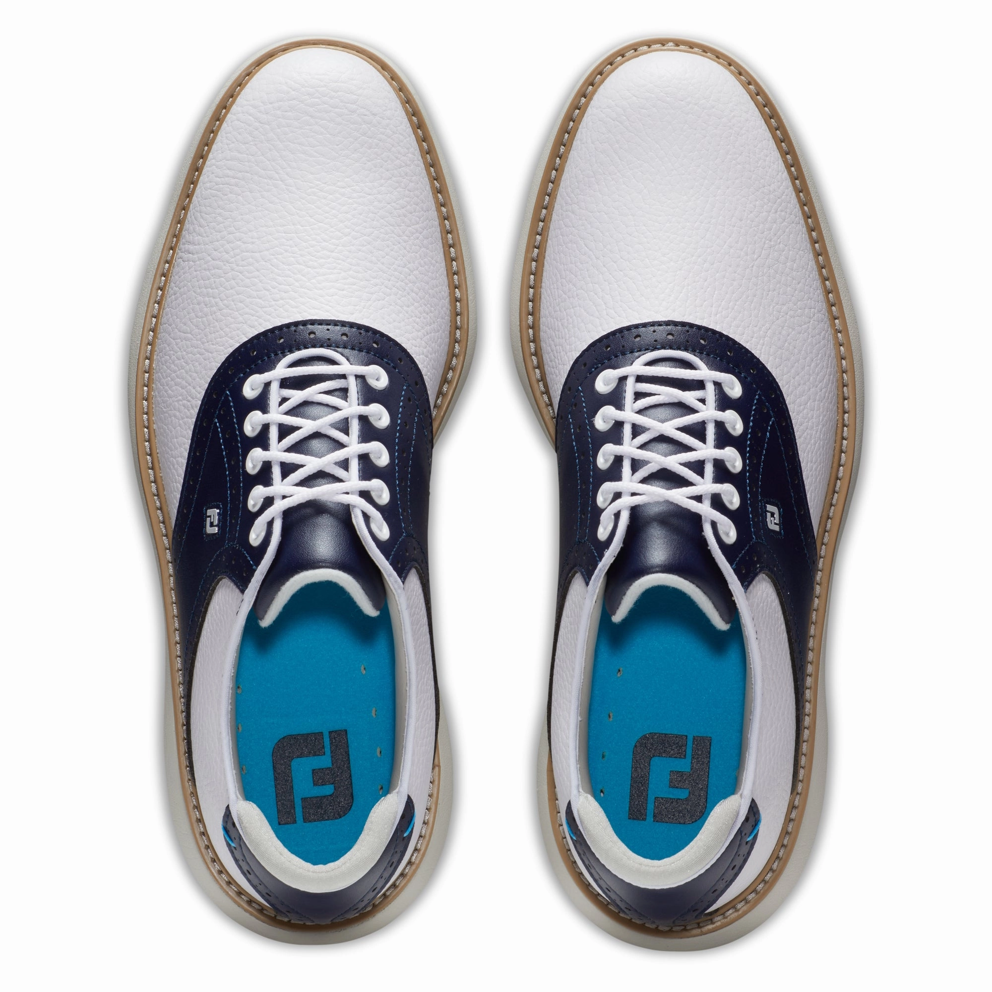FootJoy Traditions Men's Golf Shoes 57899 - White/Navy Men's Shoes from Other Brands