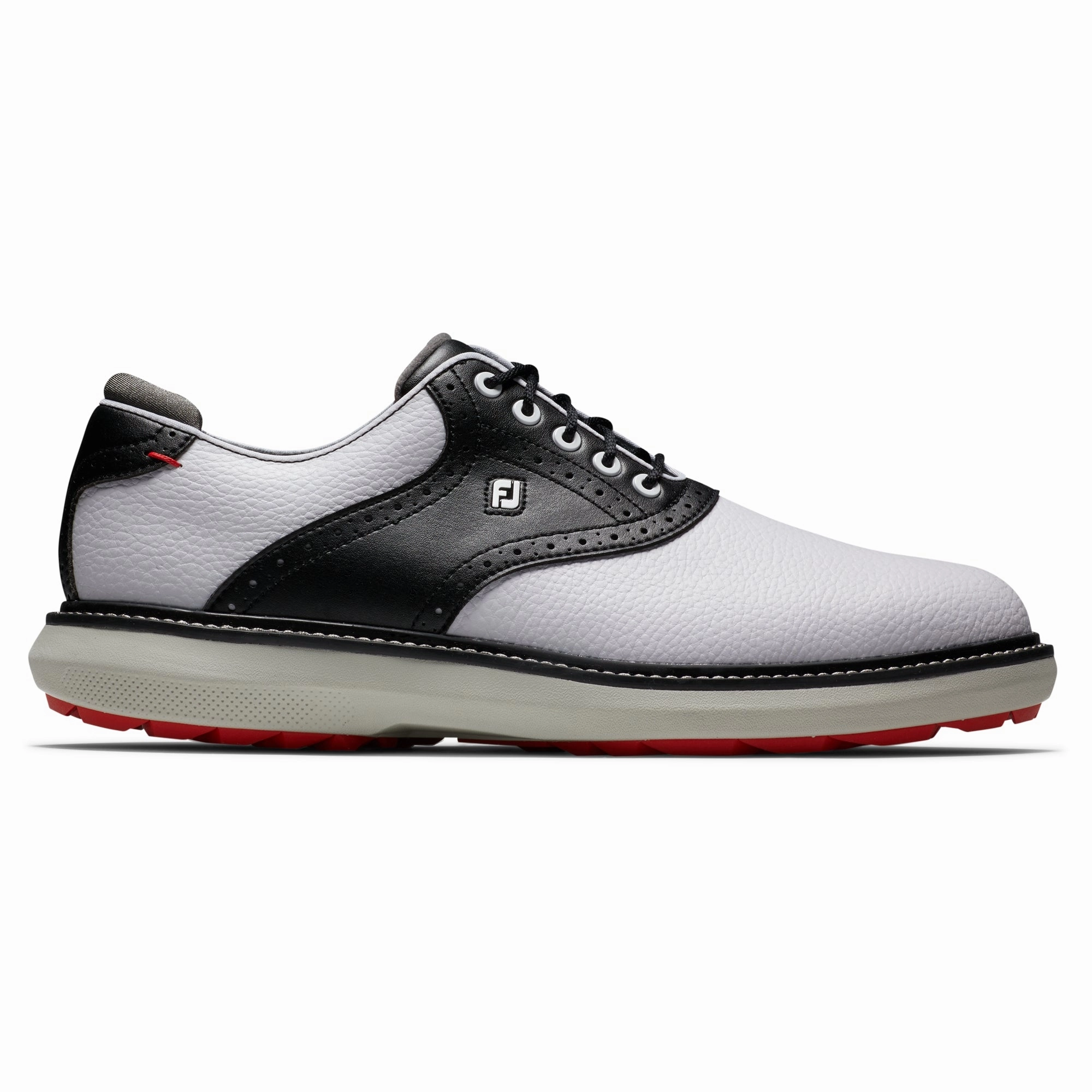 FootJoy Traditions Spikeless Men's Golf Shoes 57924 - White/Black (Previous-Season Style) Men's Shoes from Other Brands