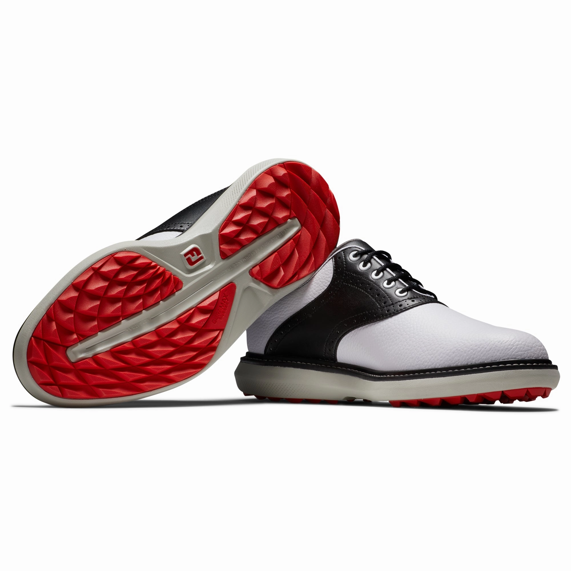 FootJoy Traditions Spikeless Men's Golf Shoes 57924 - White/Black (Previous-Season Style) Men's Shoes from Other Brands