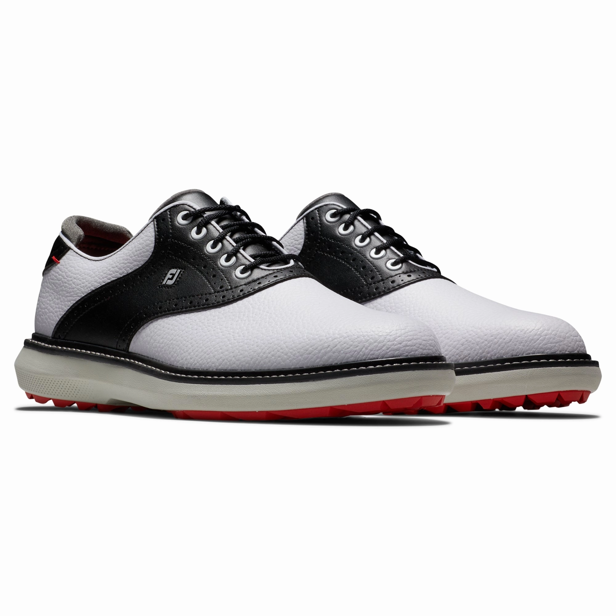 FootJoy Traditions Spikeless Men's Golf Shoes 57924 - White/Black (Previous-Season Style) Men's Shoes from Other Brands