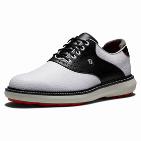 FootJoy Traditions Spikeless Men's Golf Shoes 57924 - White/Black (Previous-Season Style) Men's shoes from other brands