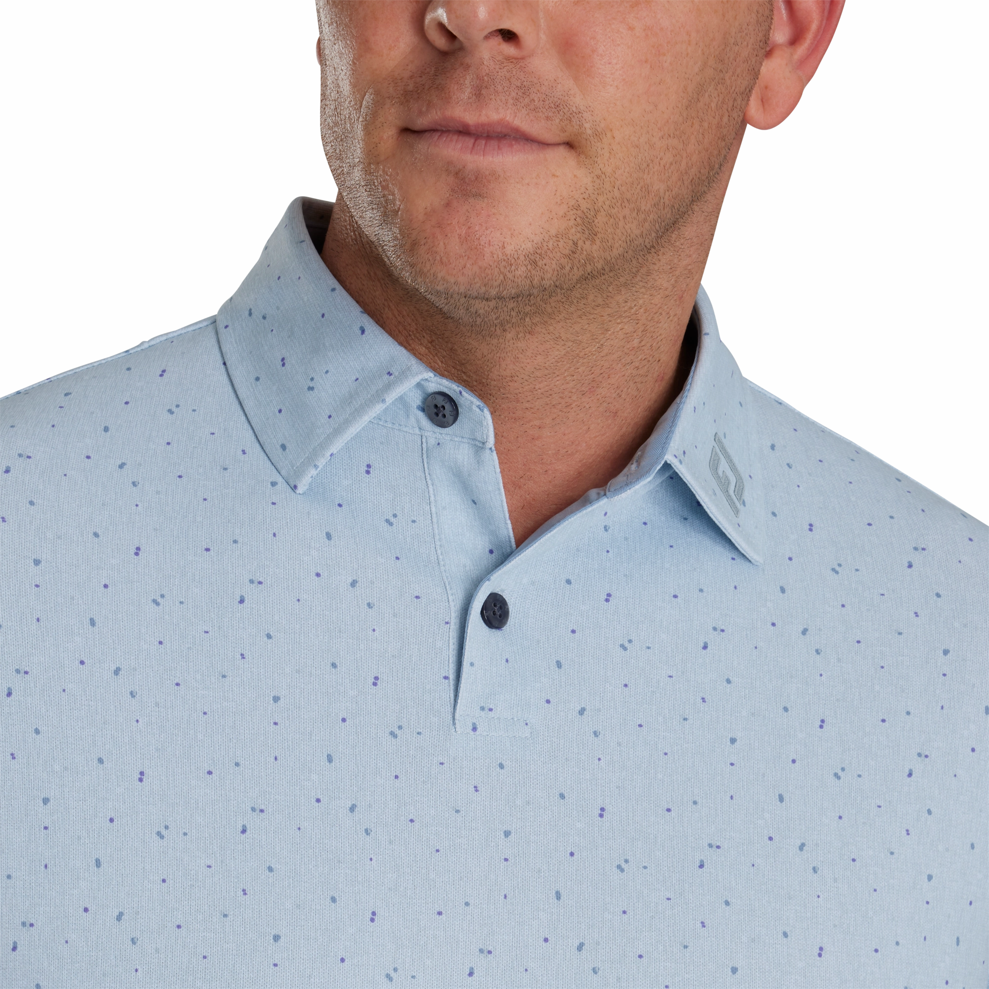 FootJoy Tweed Texture Pique Polo - Mist FootJoy Men's Clothing