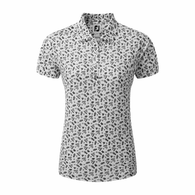 FootJoy Women's Floral Print Lisle Polo FootJoy women's golf clothing