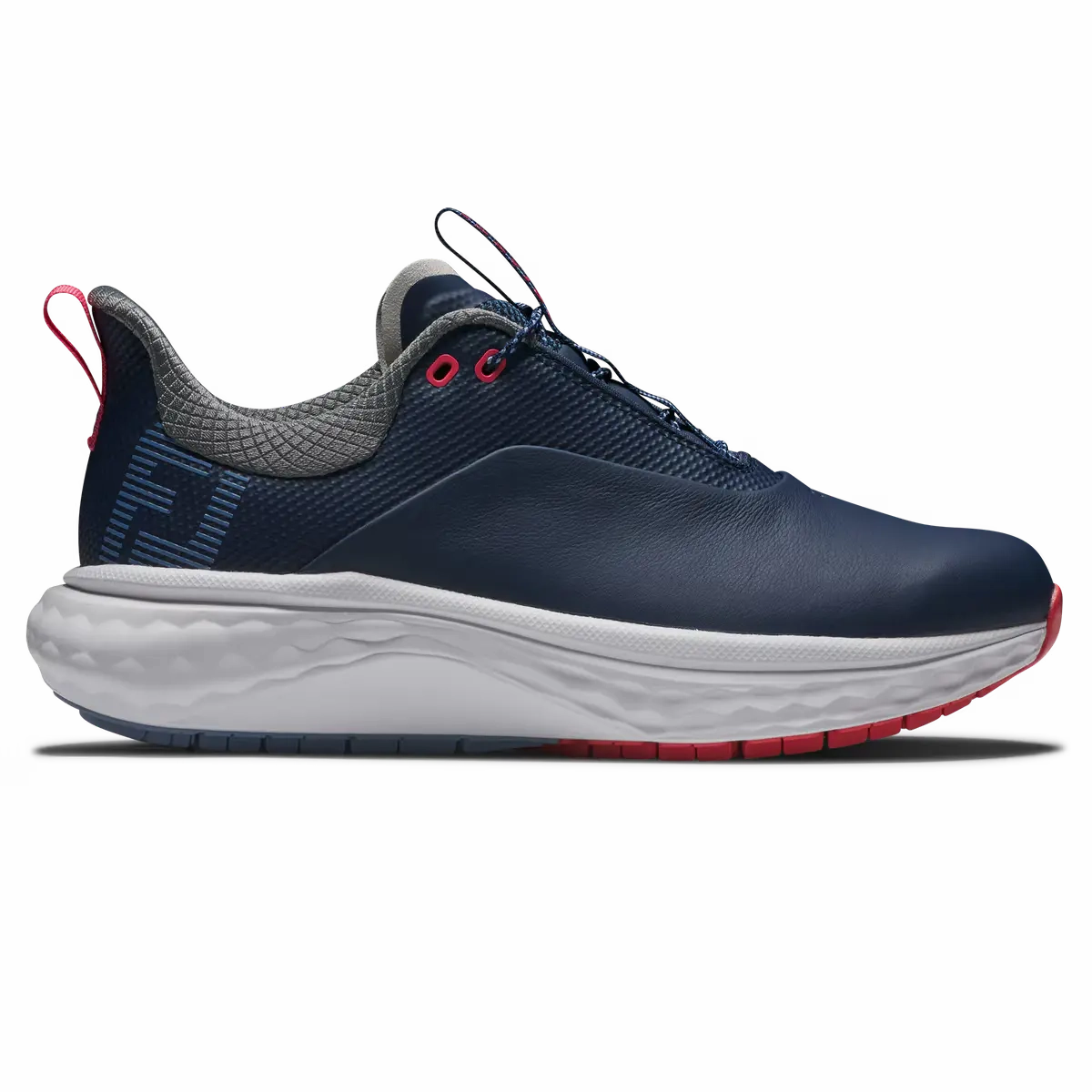 FootJoy Women's Quantum Golf Shoes - Navy/White/Pink Ladies' spikeless golf sneakers