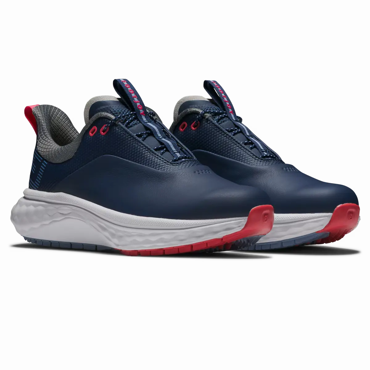 FootJoy Women's Quantum Golf Shoes - Navy/White/Pink Ladies' Spikeless Golf Sneakers
