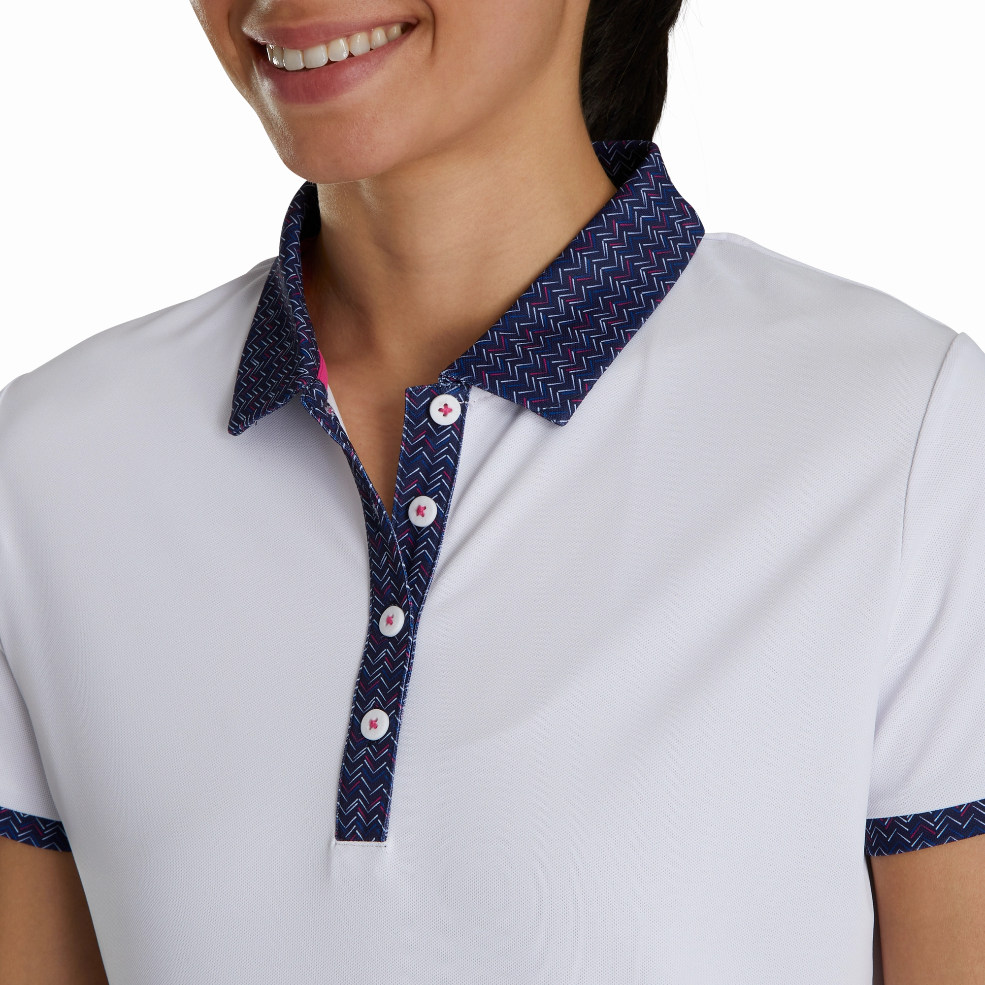 FootJoy Women's SS Print Trim Polo FootJoy Women's Apparel