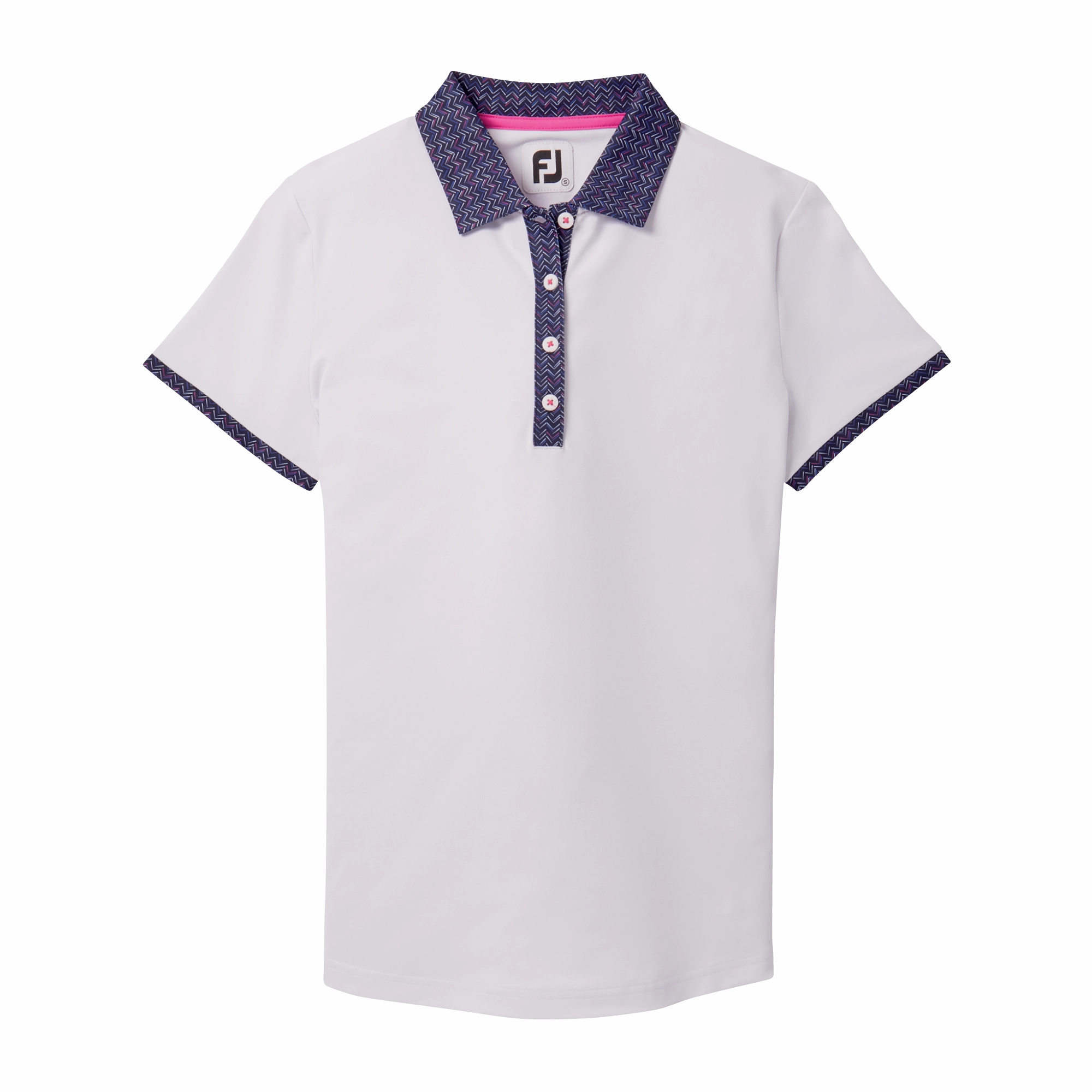 FootJoy Women's SS Print Trim Polo FootJoy women's golf clothing