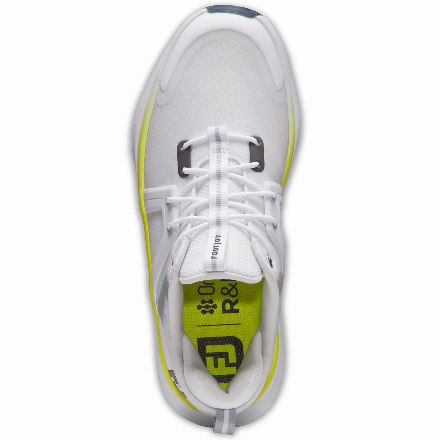 Footjoy Womens Hyperflex Golf Shoe - White / Black / Lime Ladies' Spiked Golf Shoes