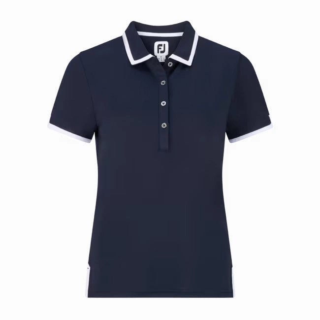 FootJoy Womens Stretch Pique Trim Solid Polo FootJoy Women's Apparel