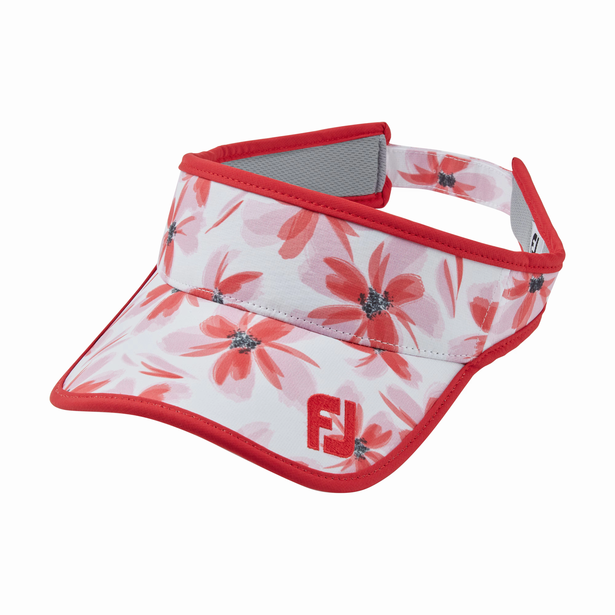 FootJoy Womens Visor- Red / Pink Floral FootJoy women's golf clothing