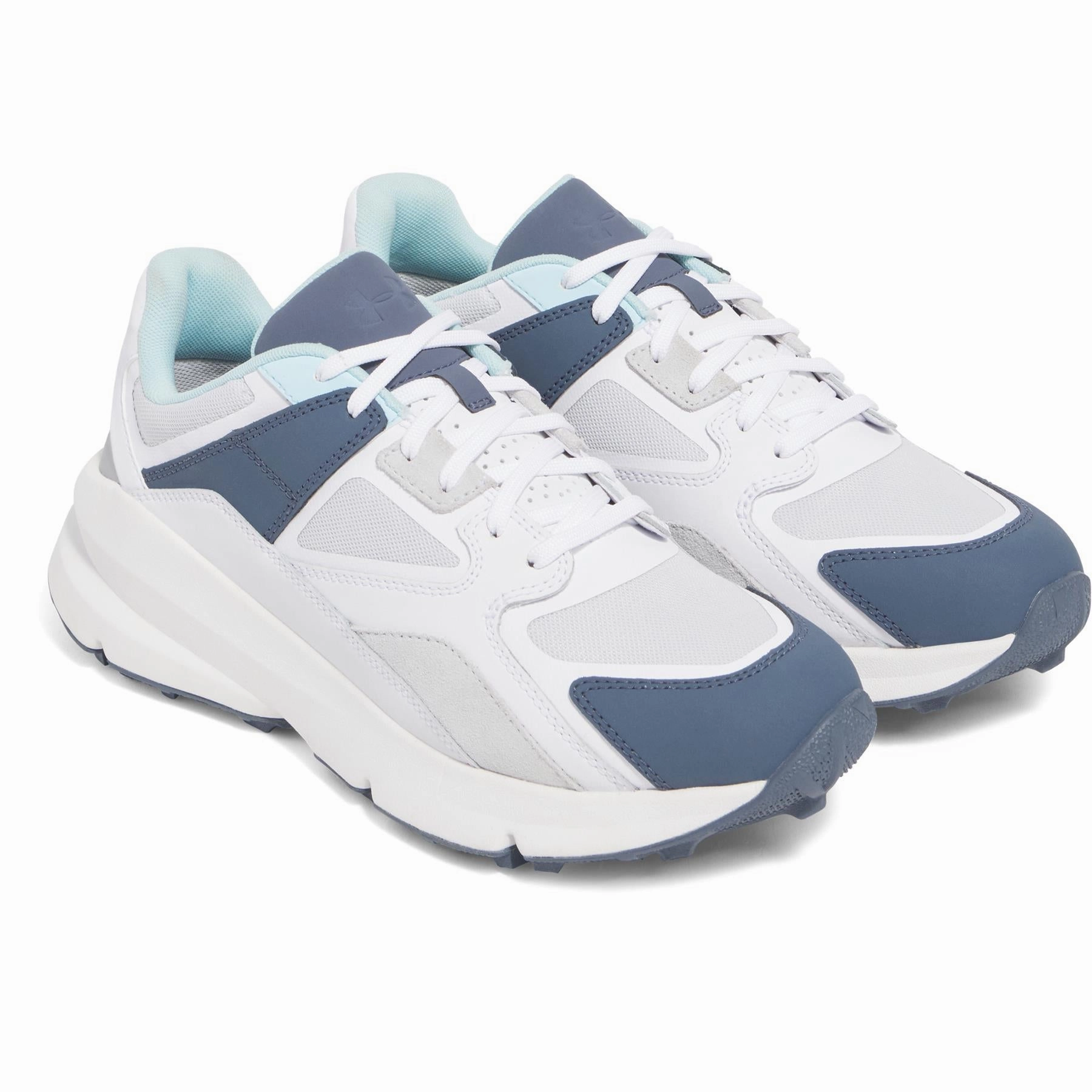 Forge 96 Golf Shoes White/Downpour Grey Under Armour Men's Golf Shoes