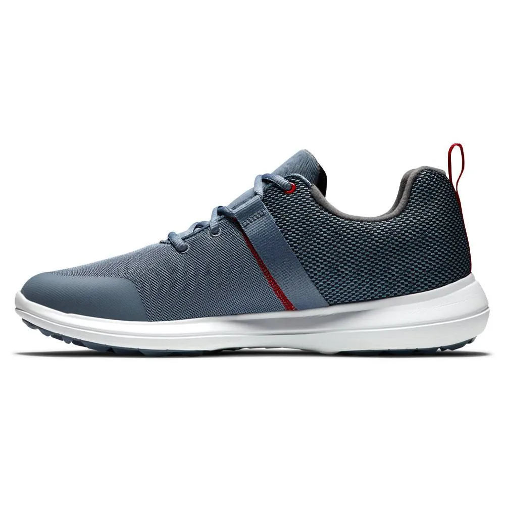 Comfortable Shoes FootJoy FJ Flex Spikeless Golf Shoes Previous Season Style Slate/Red - 21 Men Flexible Trainers