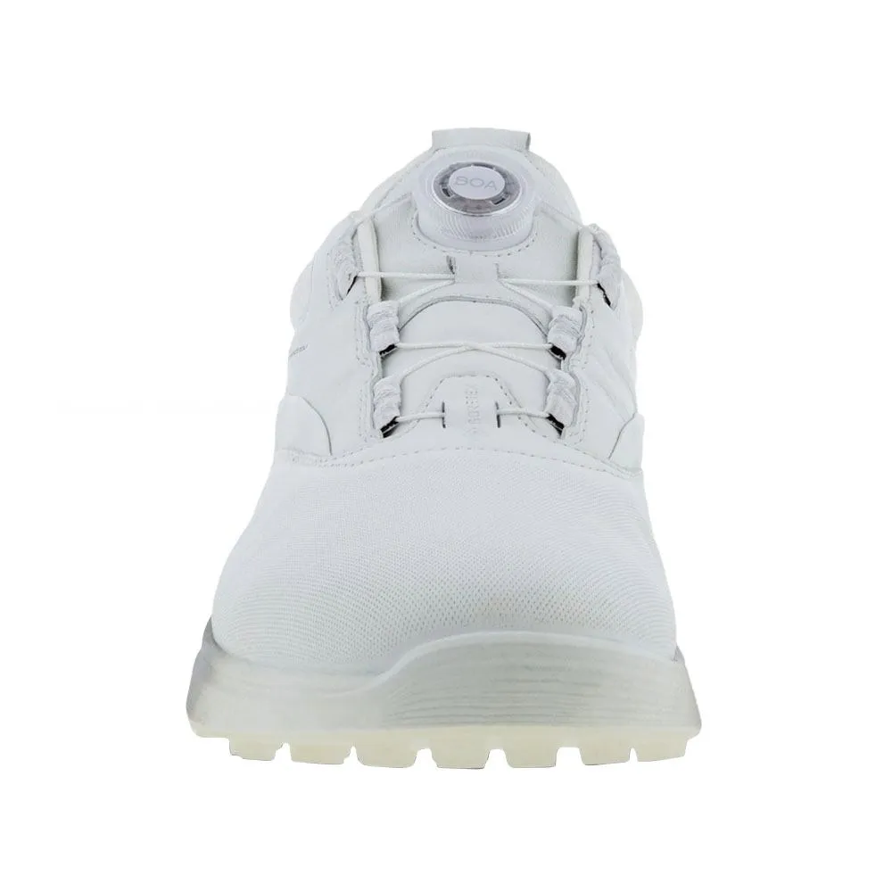 Slip-On Footwear ECCO S-Three GTX BOA Spikeless Golf Shoes White/Blue Depths/Bright White - SS23 Men