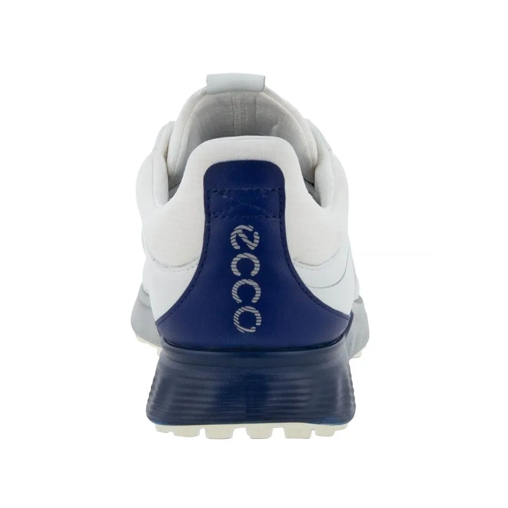 Rubber Sole Shoes ECCO S-Three GTX BOA Spikeless Golf Shoes White/Blue Depths/Bright White - SS23 Men