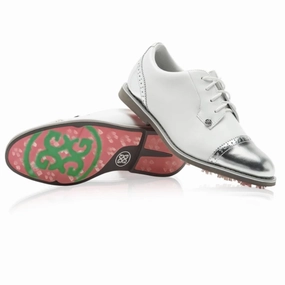 G/FORE Cap Toe Gallivanter Golf Shoe - Snow/Shark women's golf shoes