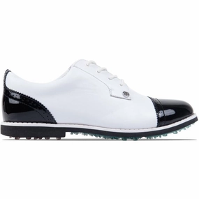 G/FORE Cap Toe Gallivanter Golf Shoe-Snow/Onyx women's golf shoes