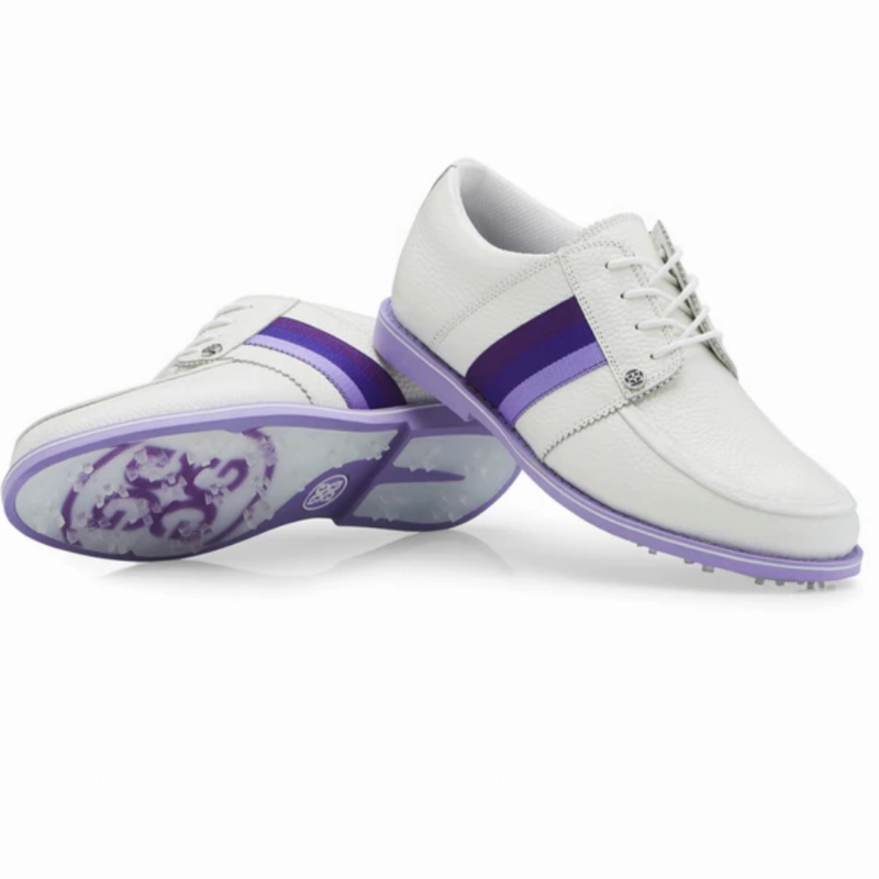 G/FORE Grosgrain Gallivanter Golf Shoe - Snow/Amethyst women's performance golf shoes