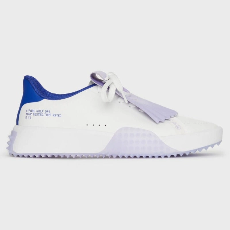 G/FORE Leather Kiltie Golf Shoe - Snow/Aura women's performance golf shoes