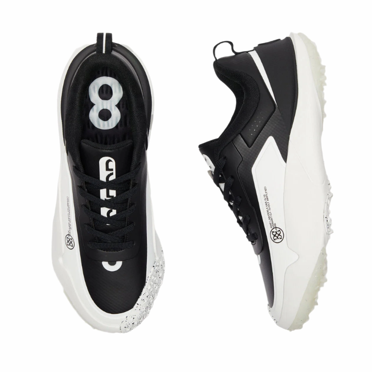 G/Fore Men's G/18 Golf Shoe - Onyx/Snow Lightweight Men's Spikeless Golf Shoes