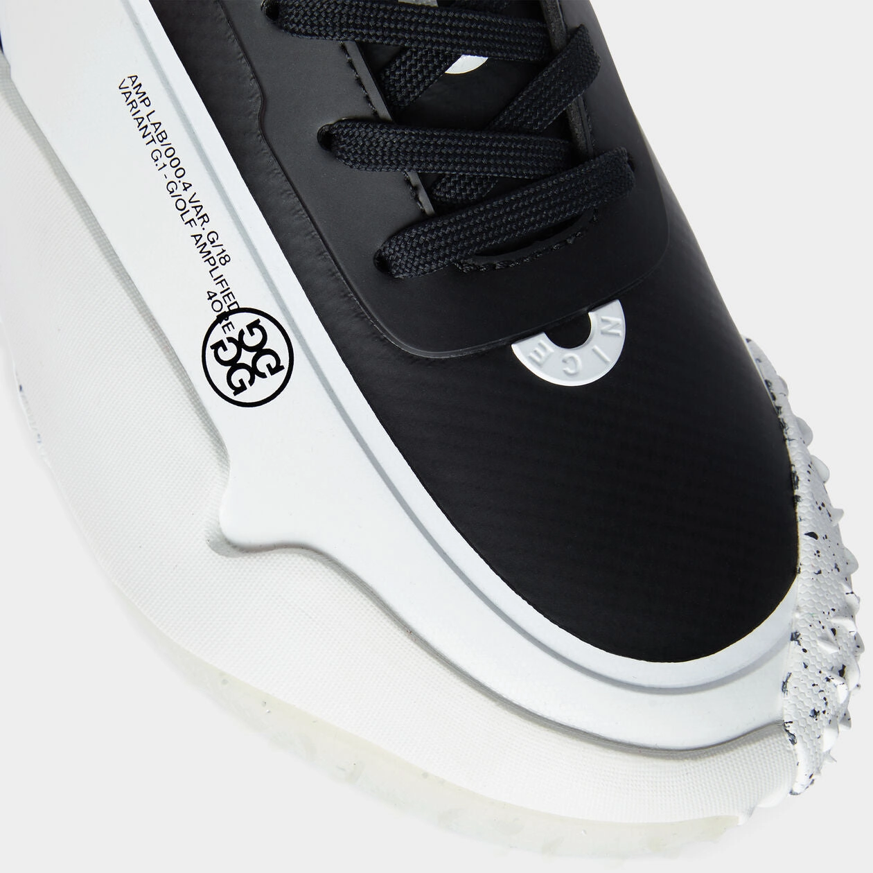 G/Fore Men's G/18 Golf Shoe - Onyx/Snow Lightweight Men's Spikeless Golf Shoes