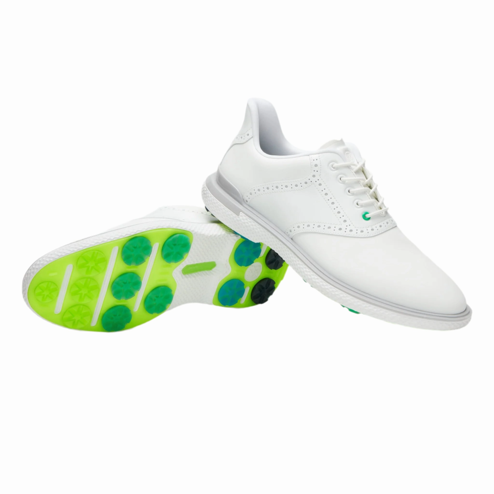 G/Fore Men's Gallivan2r Brogue Saddle Golf Shoe - Snow/Nimbus G/Fore Men's Designer Golf Shoes