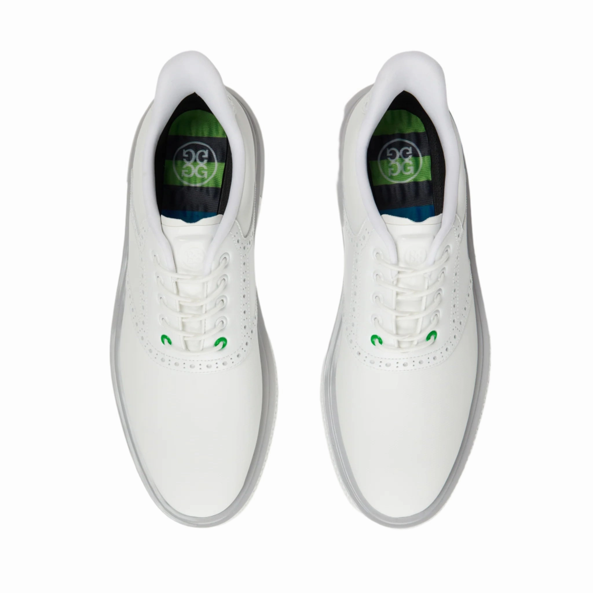 G/Fore Men's Gallivan2r Brogue Saddle Golf Shoe - Snow/Nimbus G/Fore Men's Designer Golf Shoes