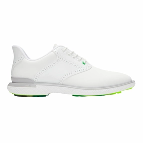 G/Fore Men's Gallivan2r Brogue Saddle Golf Shoe - Snow/Nimbus Lightweight men's spikeless golf shoes