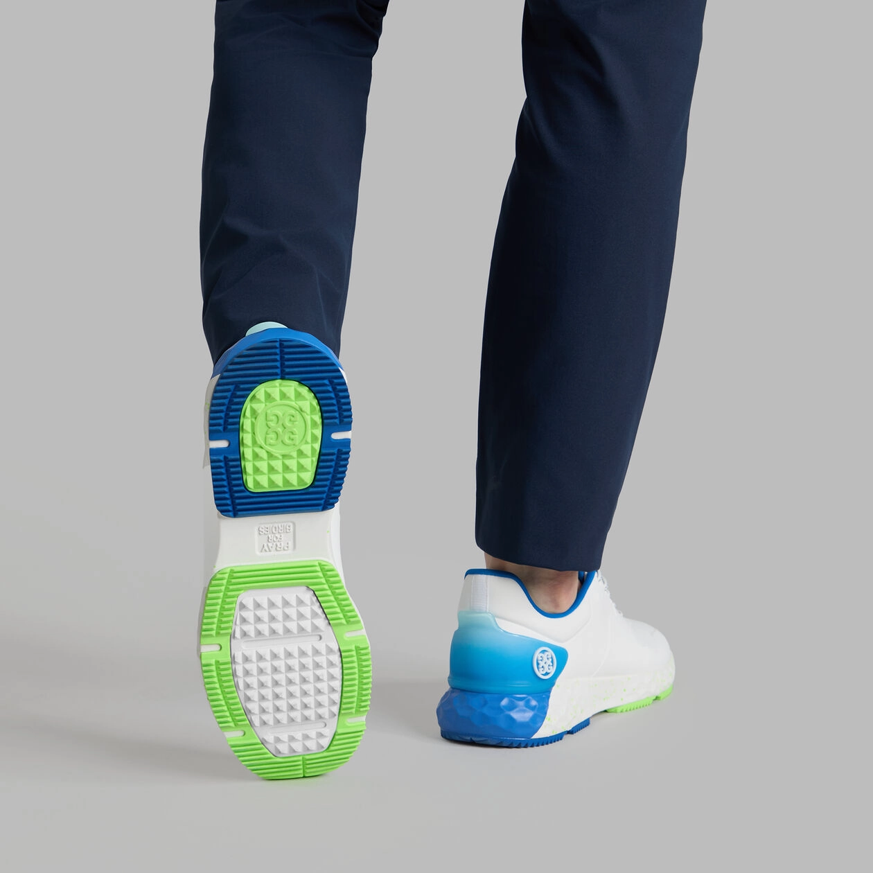 G/FORE MEN'S MMG4  STIPPLED GOLF SHOE - SNOW / ACID LIME Men's Durable Golf Shoes