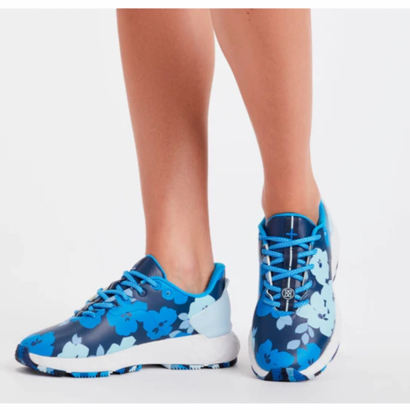 G/FORE MG4 Golf Shoe - Blue/Floral women's performance golf shoes