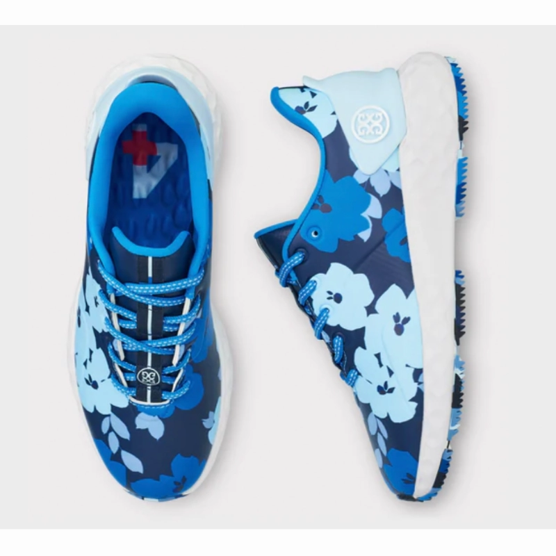 G/FORE MG4 Golf Shoe - Blue/Floral women's performance golf shoes