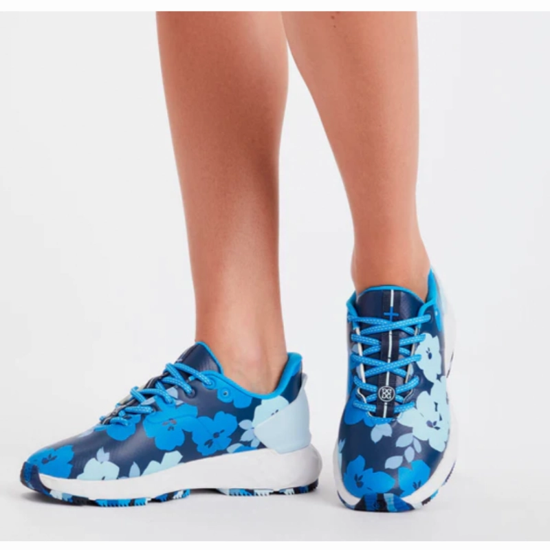 G/FORE MG4 Golf Shoe - Blue/Floral women's performance golf shoes