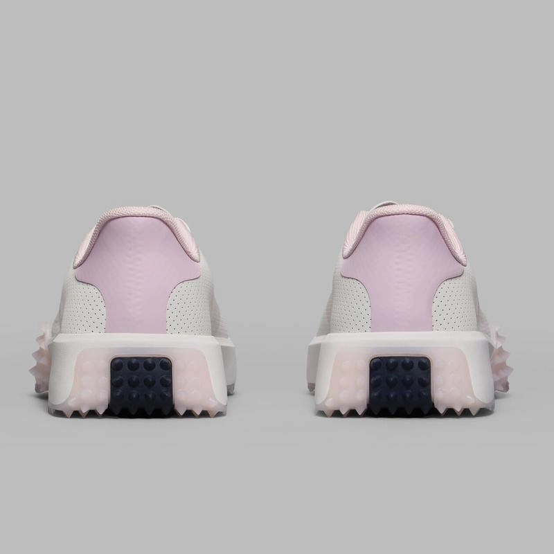 G/FORE Saddle Stripe Kiltie Golf Shoe - Snow/Blush women's performance golf shoes